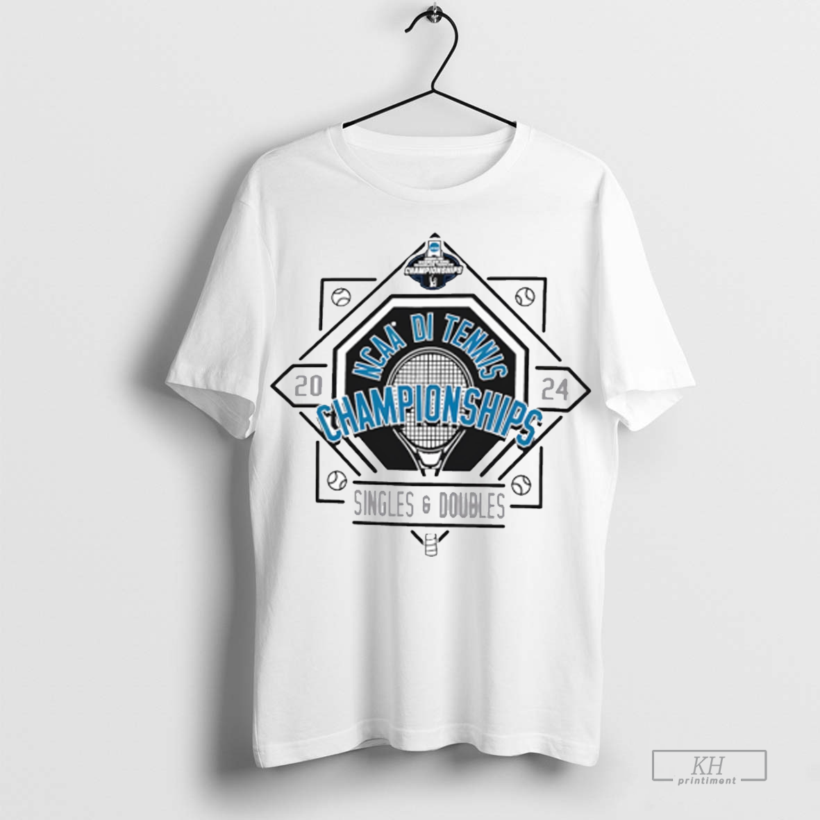 2024 NCAA DI Tennis Championships singles and doubles shirt