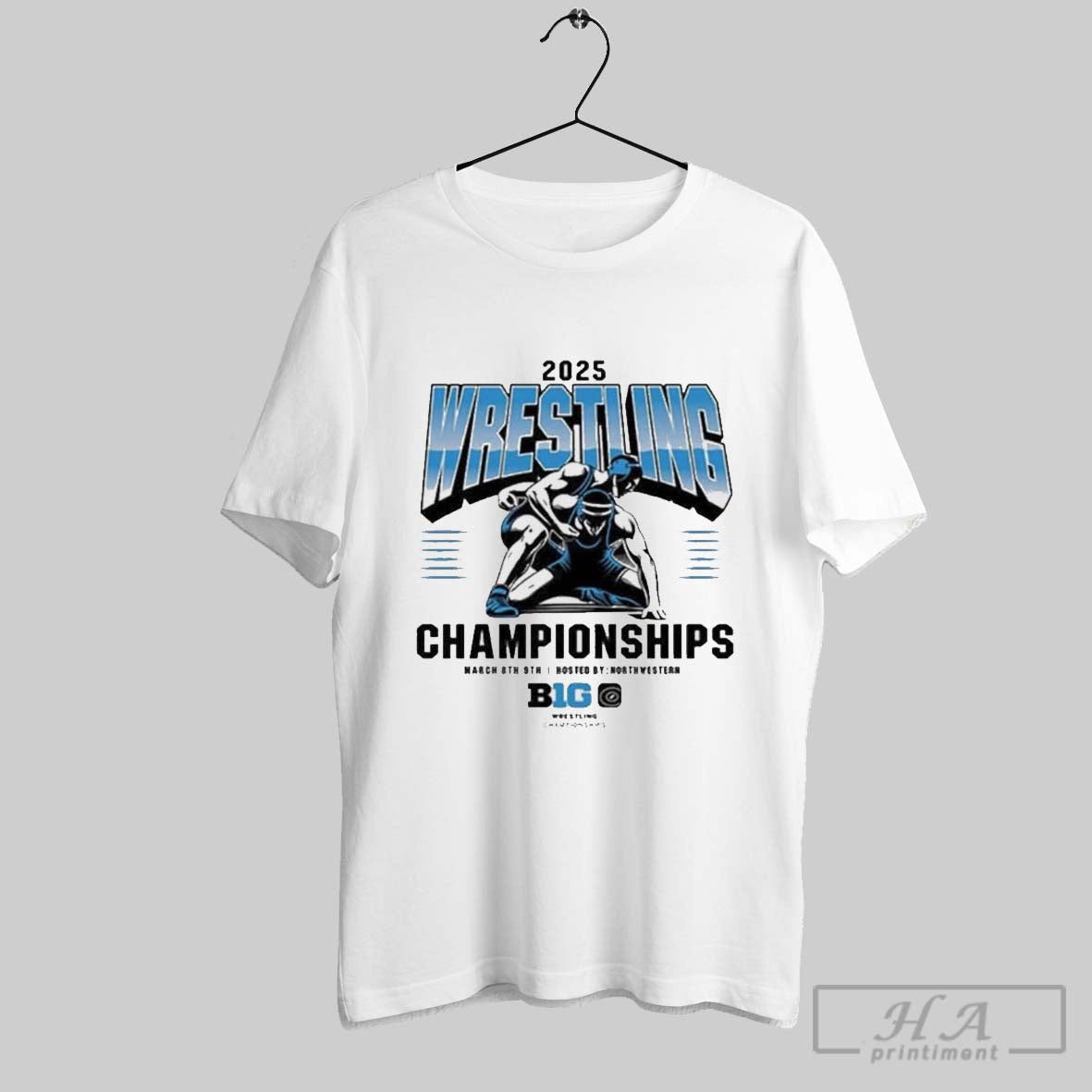 Big Ten White Rally 2025 Wrestling Championship T Shirt