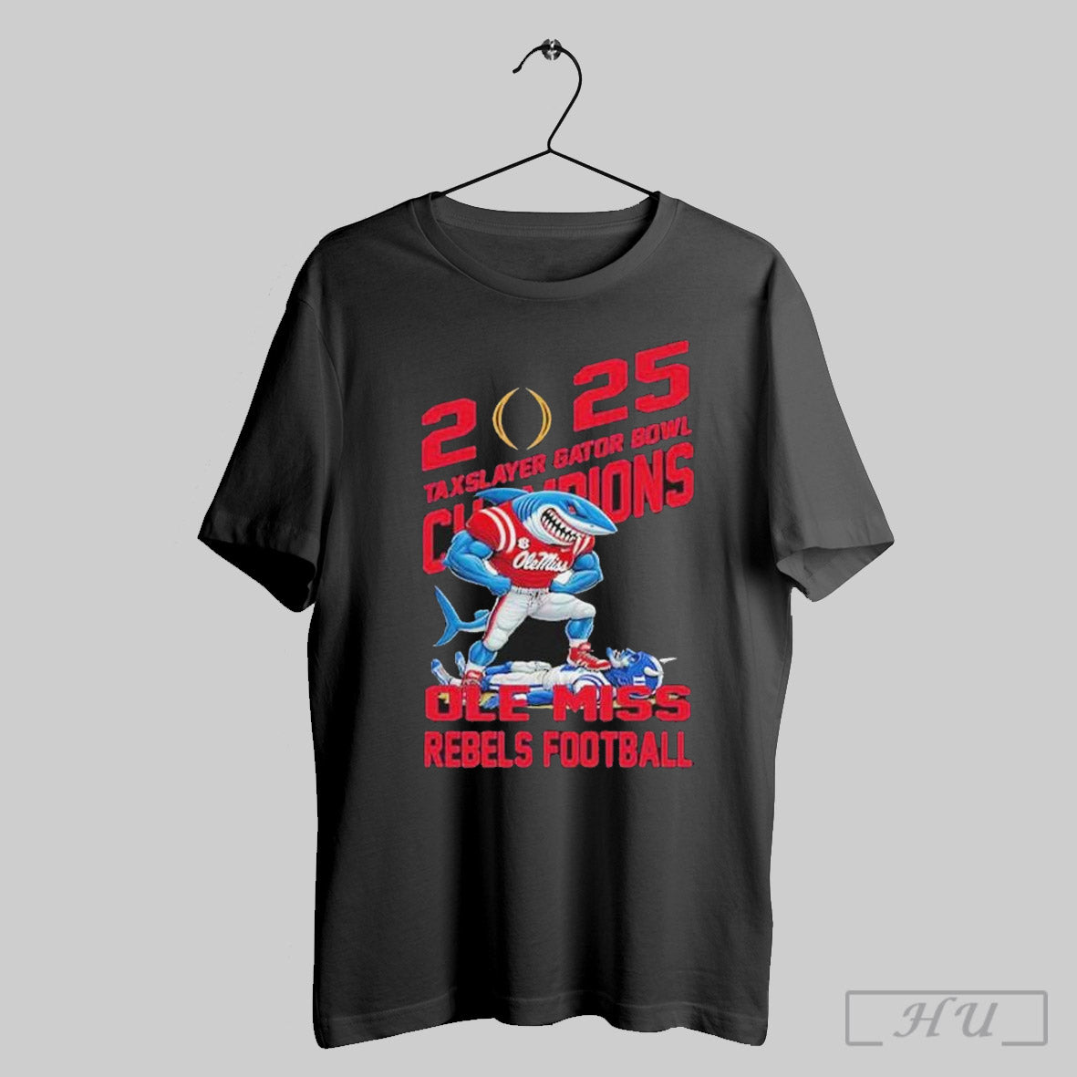 Ole Miss Rebels Defeat Duke Blue Devils Mascot Taxslayer Gator Bowl Champions Ncaa Bowl Games Season 2024 2025 T Shirt