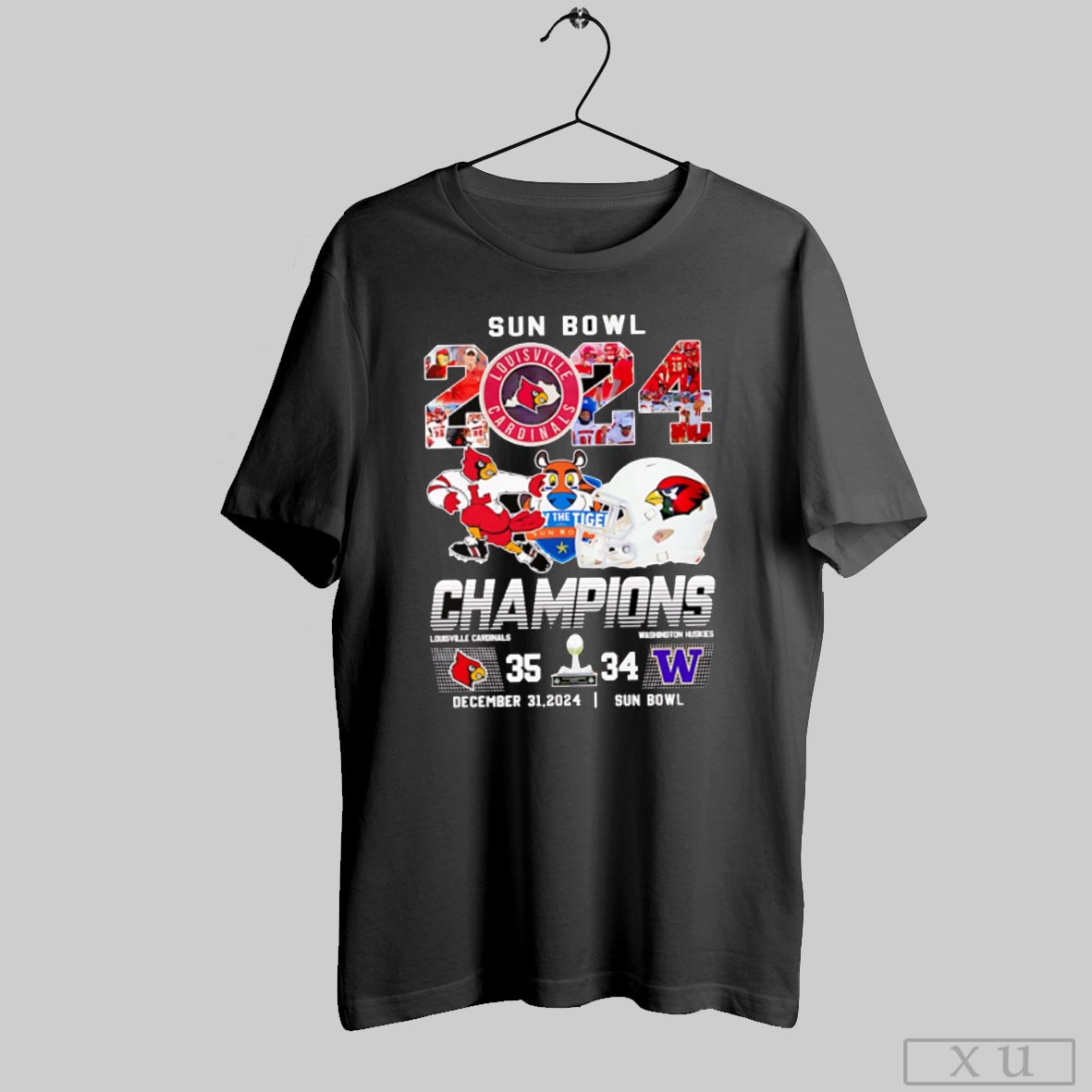 Sun Bowl 2024 Champions Louisville Cardinals Score Shirt