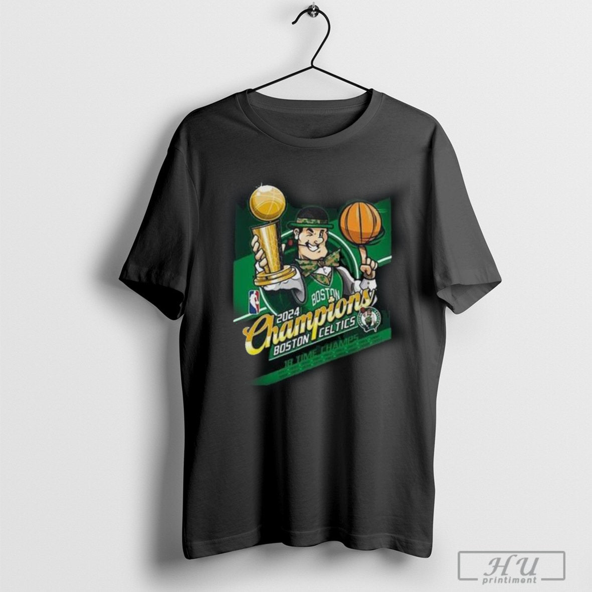 Boston Celtics Mascot 18 Time Finals Champions T-Shirt