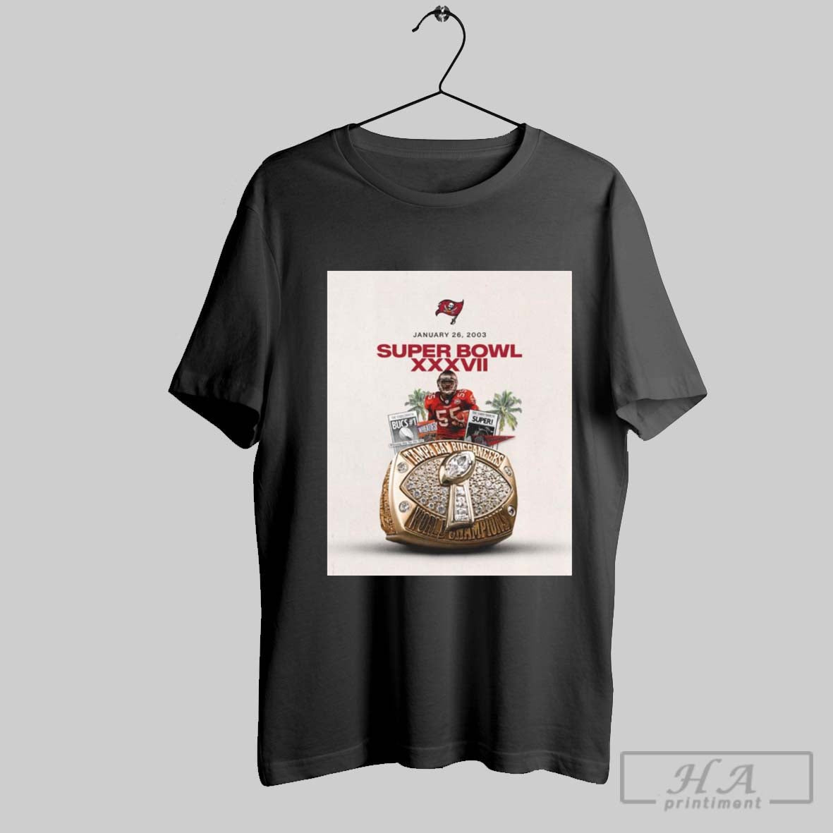 Tampa Bay Buccaneers January 26 2003 World Champions In Super Bowl Xxxvii Poster T Shirt