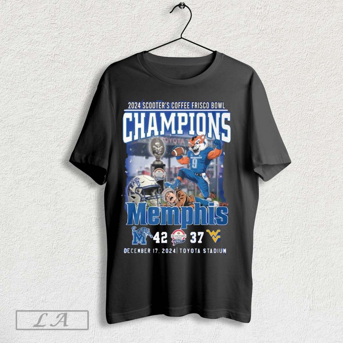 2024 Scooters Coffee Frisco Bowl Champions Ncaa Memphis Tigers T Shirt