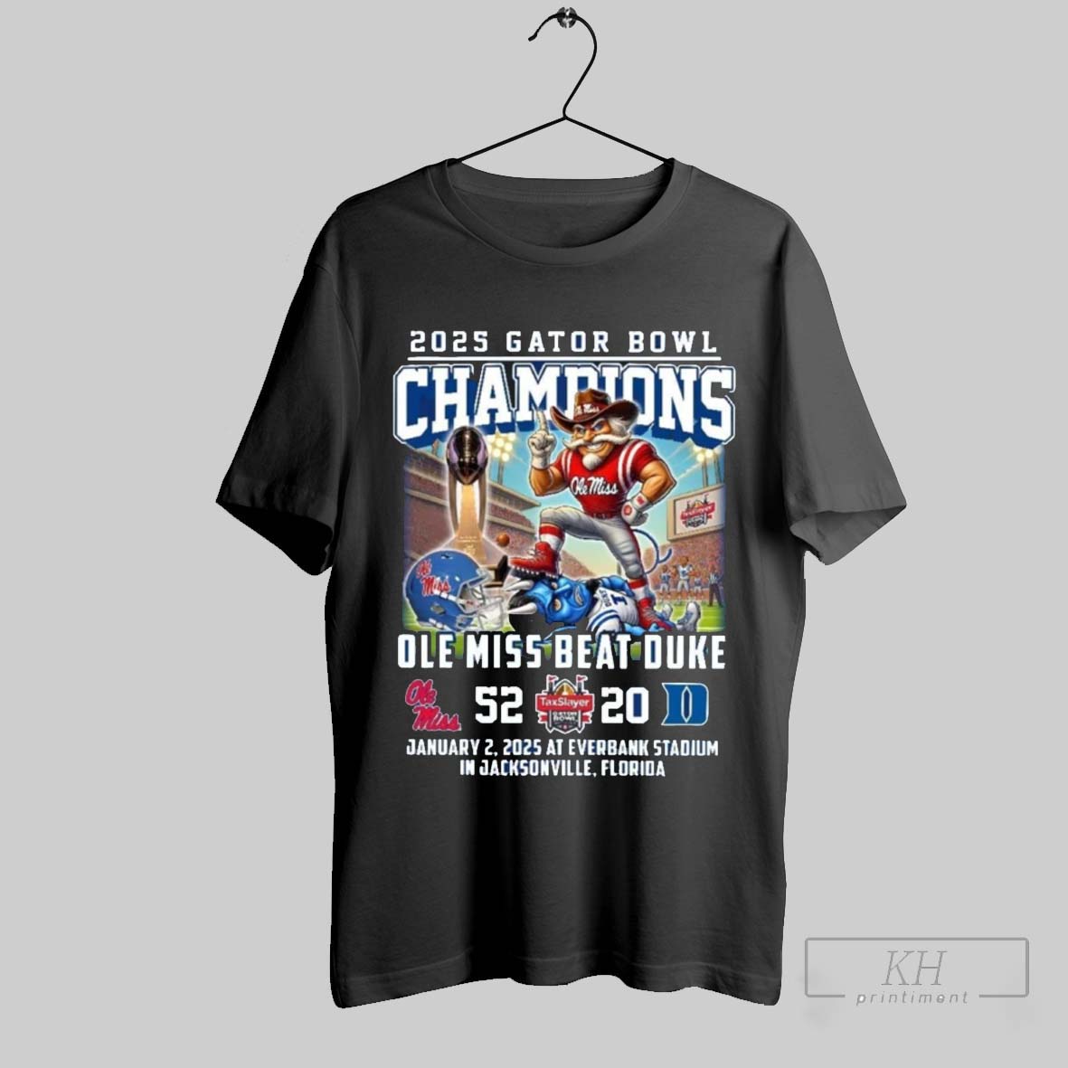 Ole Miss Rebels Beat Duke Gator Bowl Champions 2025 T Shirt T Shirt