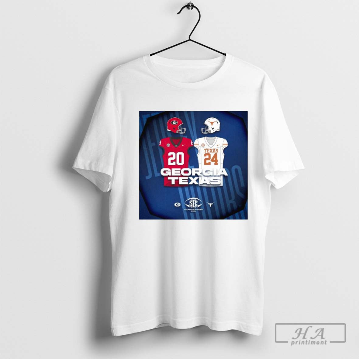 Official SEC Championship Georgia Bulldogs vs Texas Longhorns Dec 7 2024 Poster t-shirt