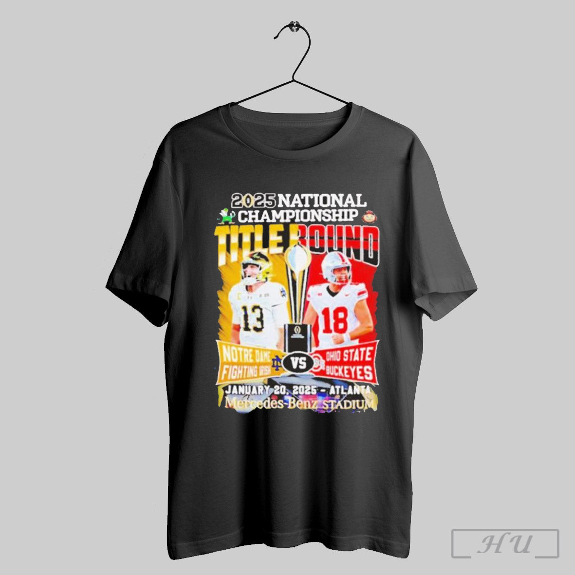 2025 National Championship Title Bound Notre Dame Fighting Irish Vs Ohio State Buckeyes Player Shirt