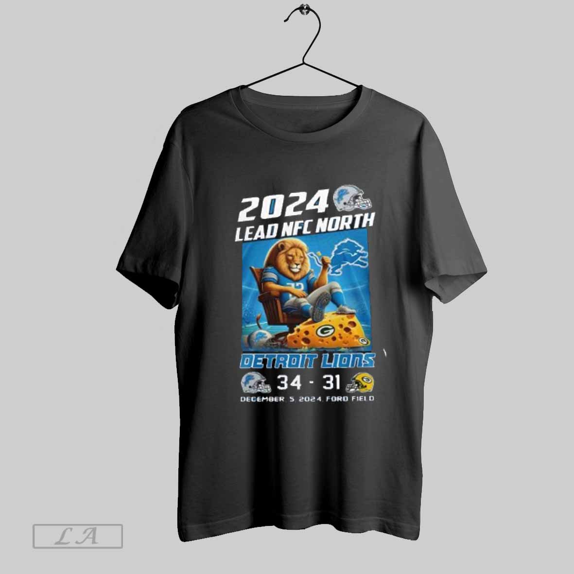 2024 Lead Nfc North Detroit Lions 34 31 Green Bay Packers Shirt