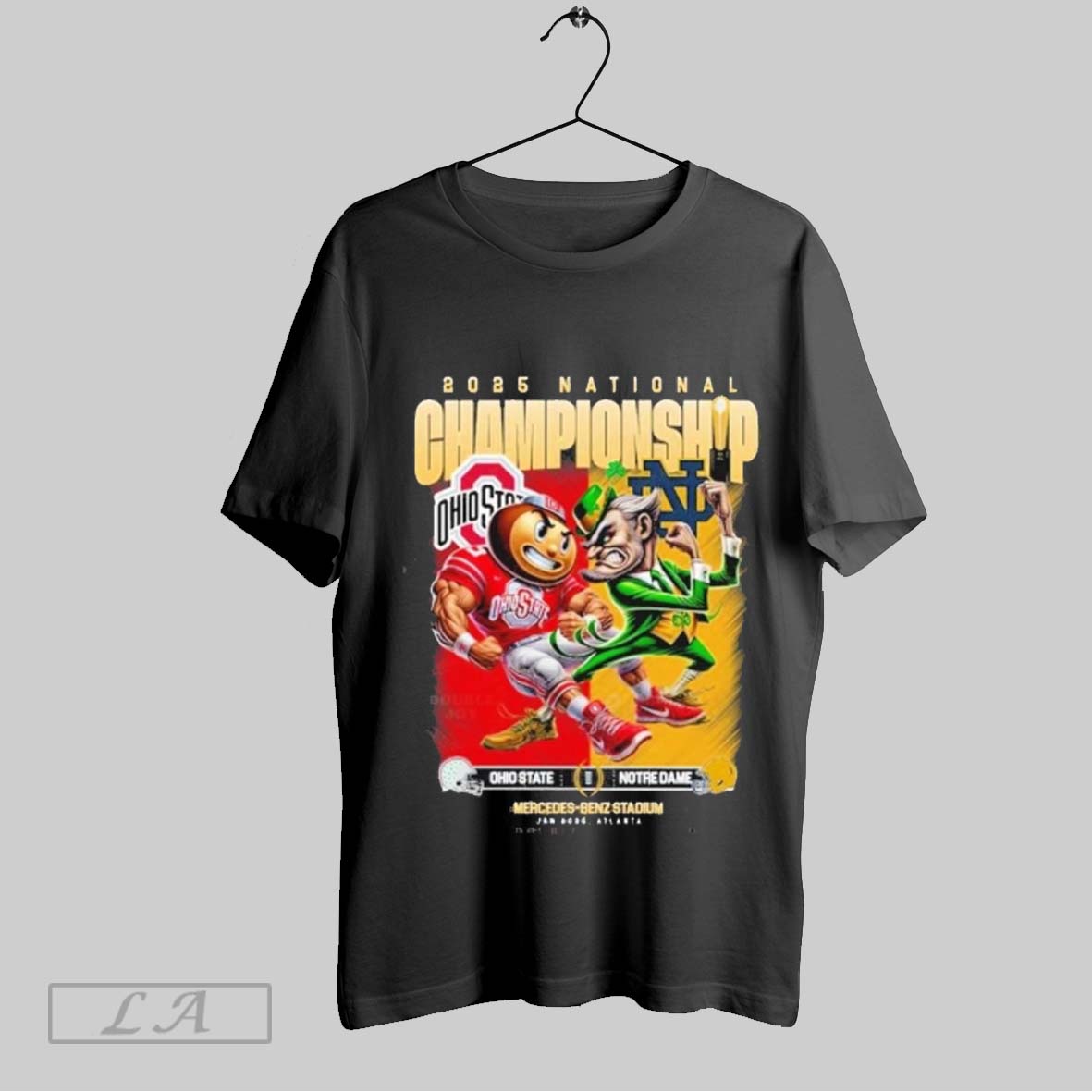 2025 National Championship Ncaa Ohio State And Notre Dame Mercedes Benz Stadium T Shirt