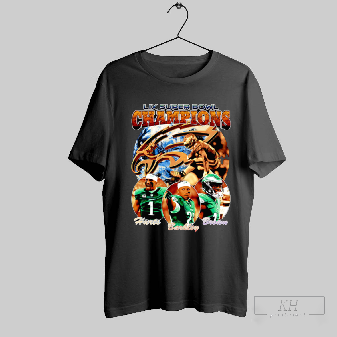 Super Bowl Lix Champions Hurts Barkley And Browns Retro Shirt