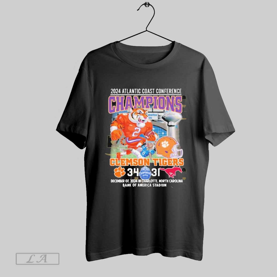 2024 Atlantic Coast Conference Champions Clemson Tigers 2025 T Shirt