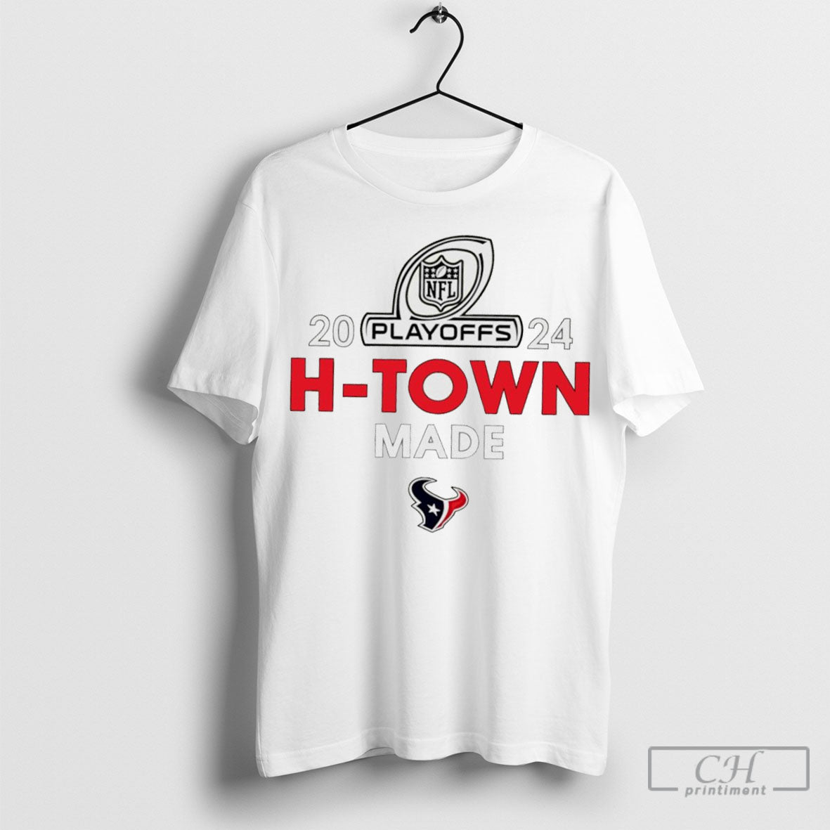 2024 Nfl Playoffs Houston Texans H Town Made Logo Graphic Shirt