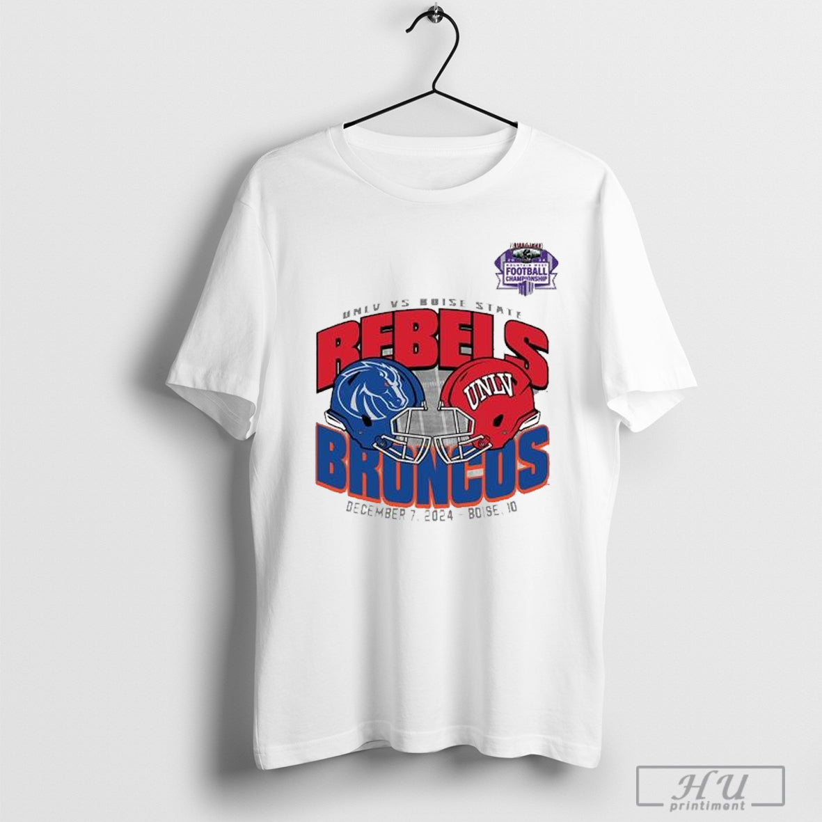 Boise State Vs Unlv 2024 Mountain West Football Championship Dueling Helmets T Shirt