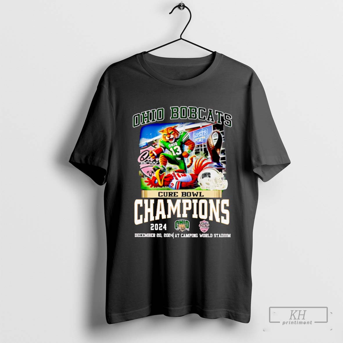 Ohio Bobcats Cure Bowl Champions 2024 Its Celebration Shirt