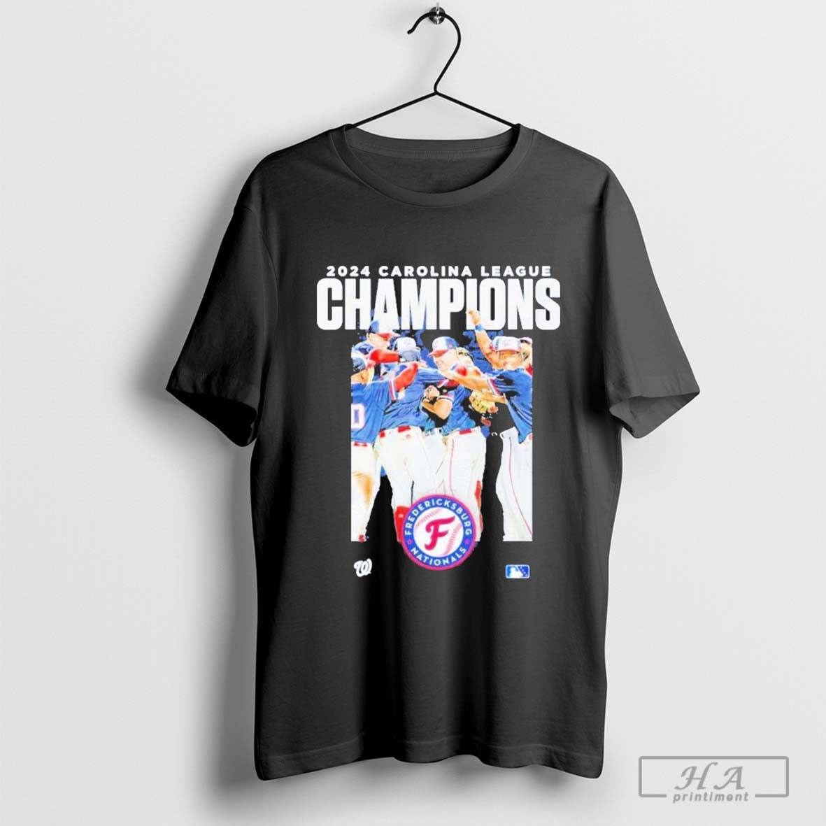 2024 Milb Carolina League Champions Fredericksburg Nationals Player Shirt