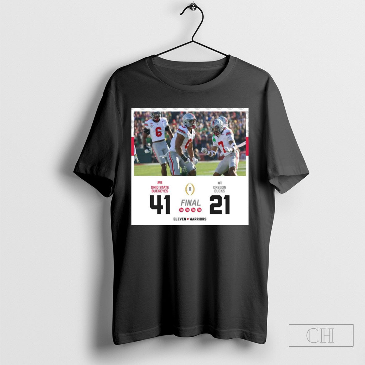 Ohio State Football Defeat 41 21 Oregon Ducks Final Score Jan 1st 2025 Rose Bowl Champions Poster T Shirt