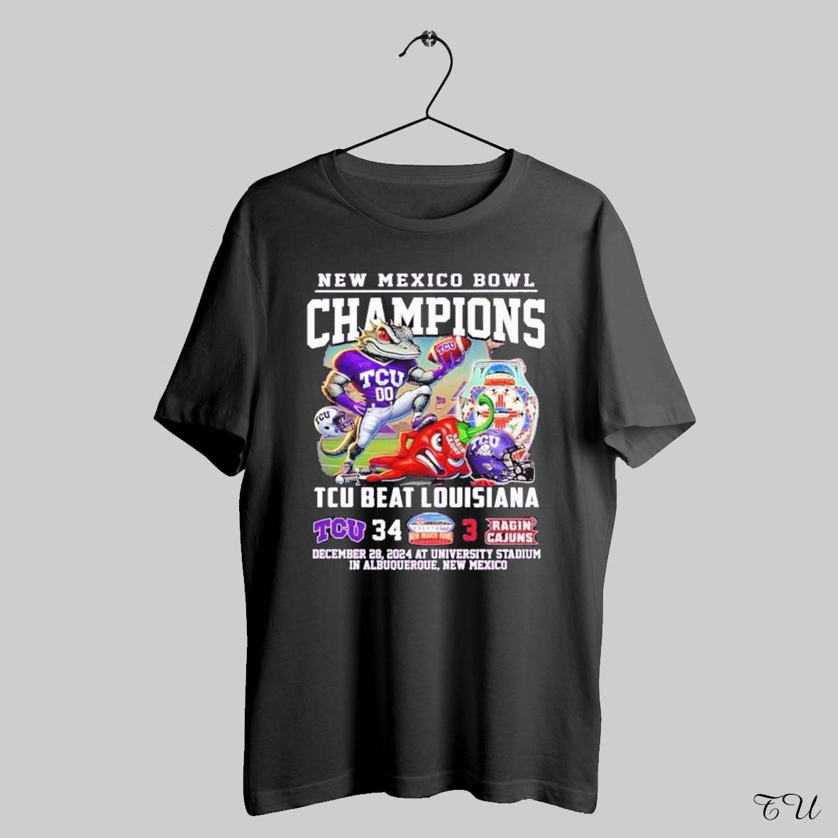 Tcu Horned Frogs Beat Louisiana New Mexico Bowl Champions Mascot T Shirts