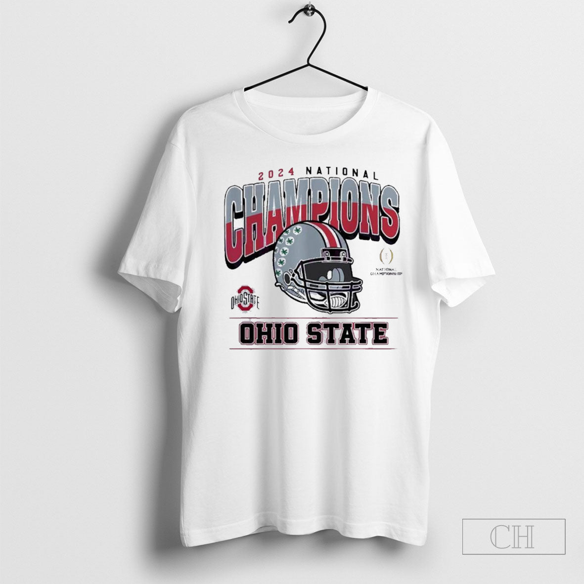 2024 National Champions Ohio State Football Helmet Shirt