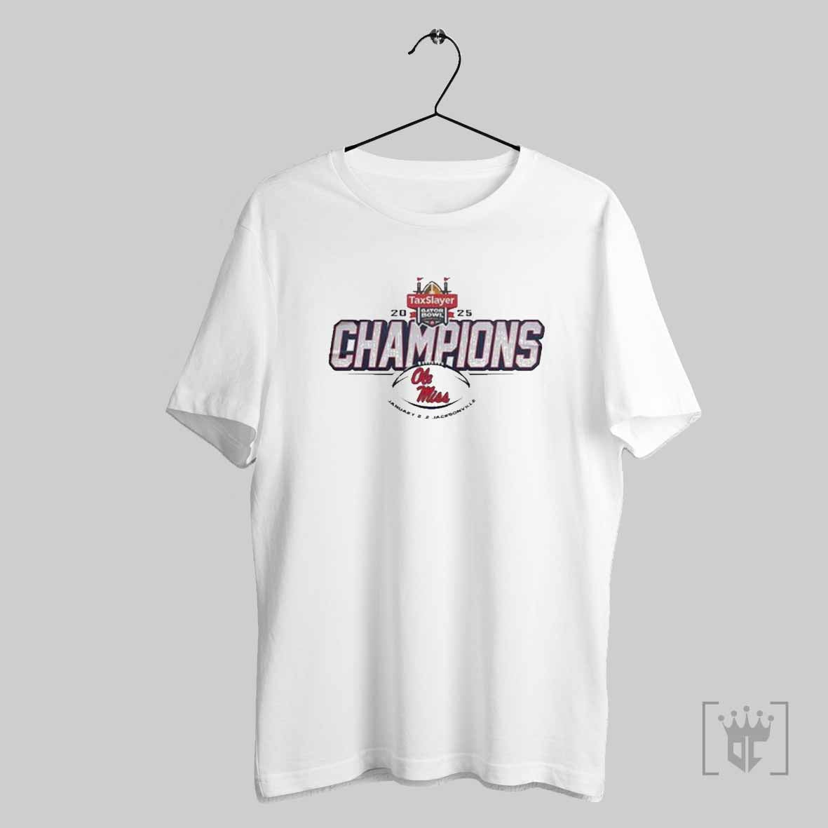 Ole Miss Rebels Football Gator Bowl Champions T Shirt