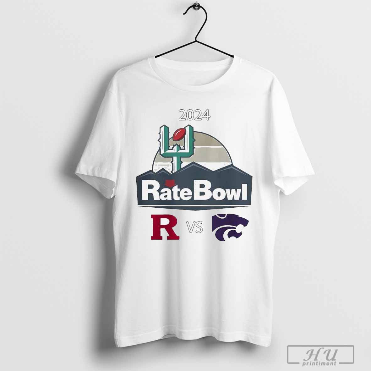 2024 Rate Bowl On December 26th Ncaa Division Rutgers Scarlet Knights Vs Kansas State Wildcats Unisex T Shirt