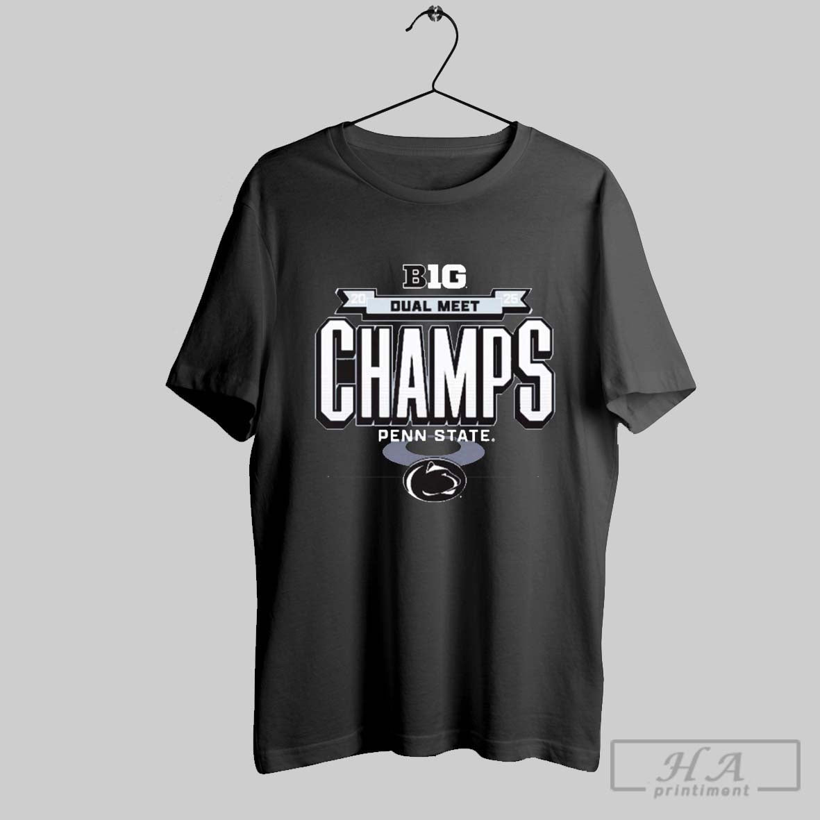 Penn State Nittany Lions 2025 Big Ten Wrestling Dual Meet Champions Locker Room T Shirt