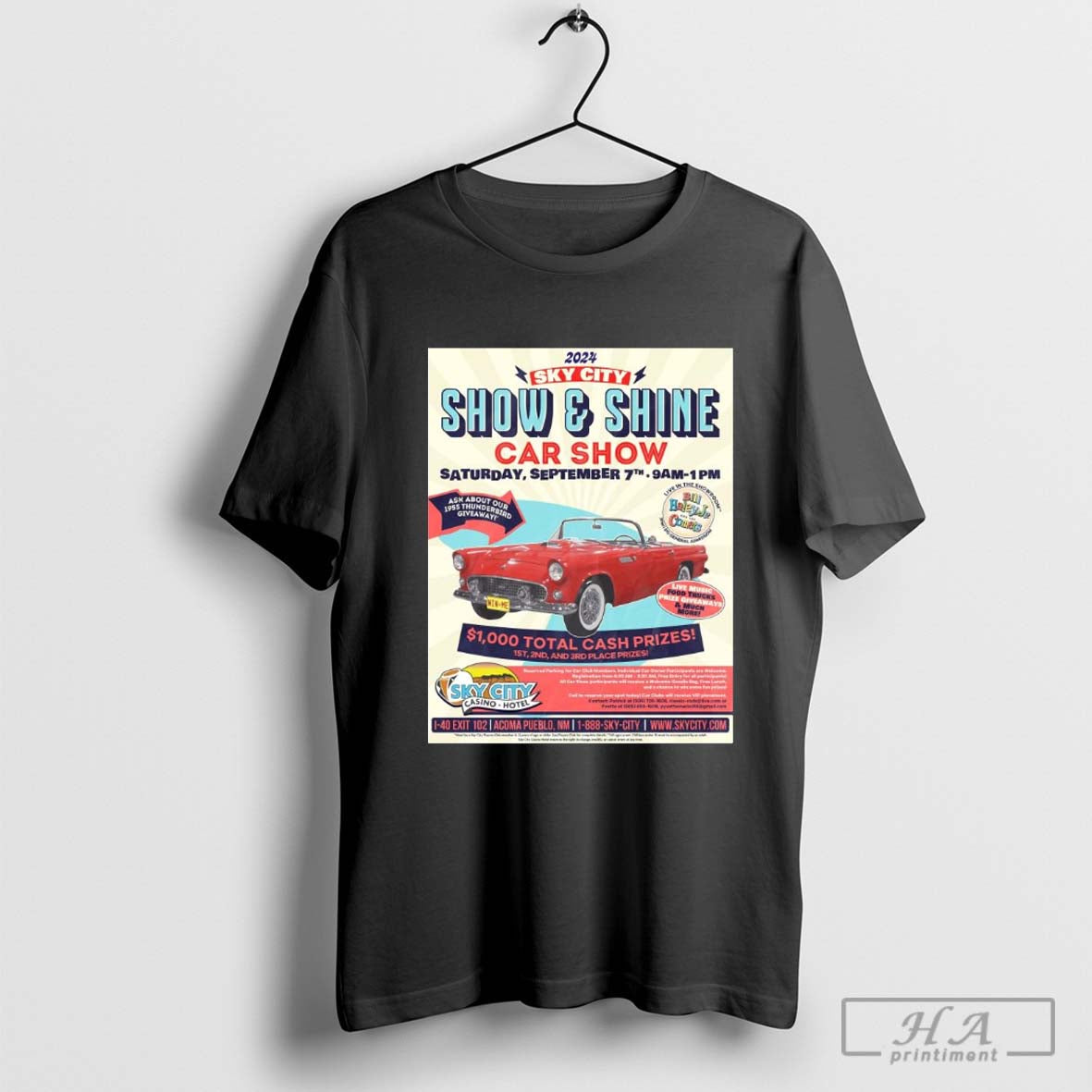 2024 Sky City Show and Shine Car Show September 7th Acoma Pueblo NM Poster t-shirt