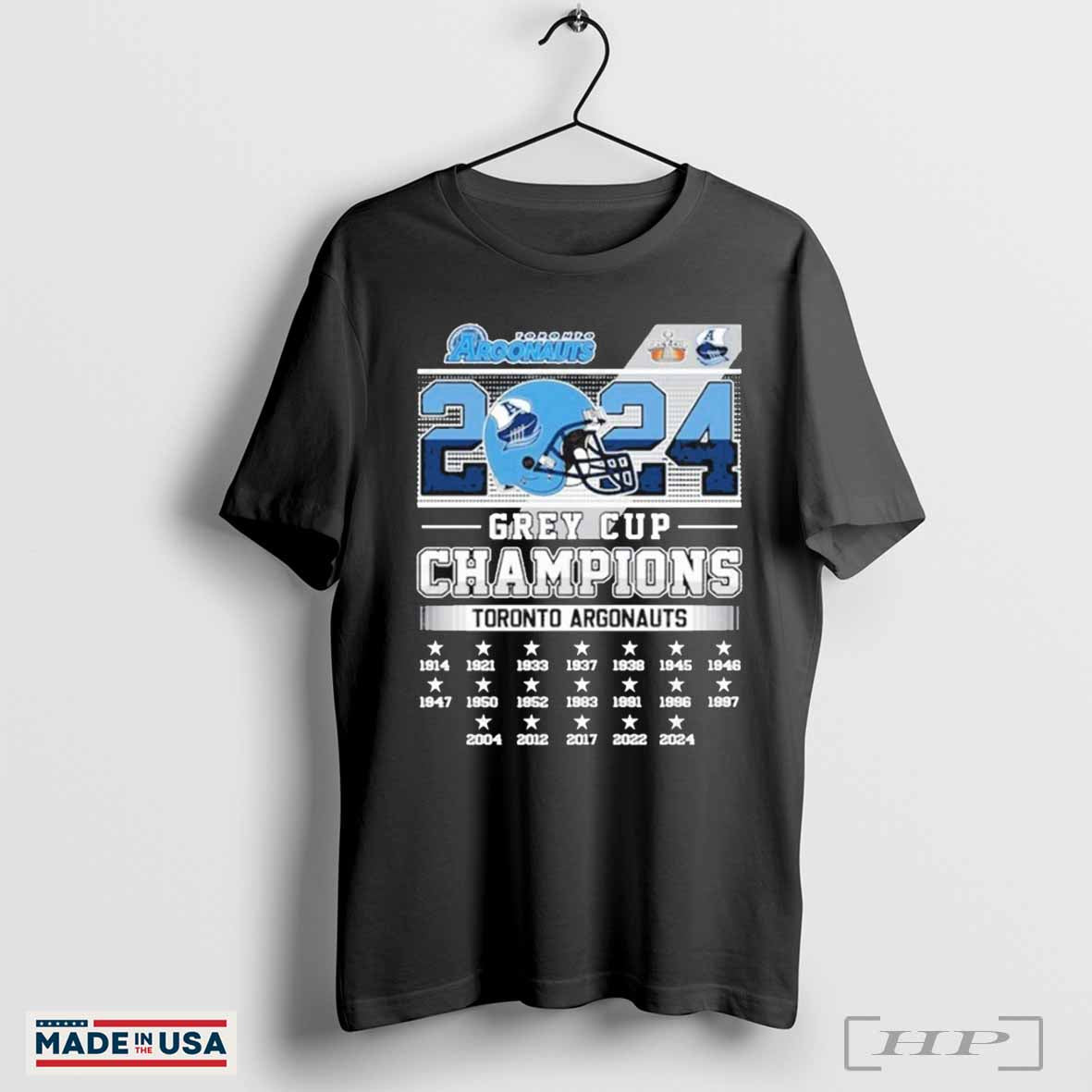 Official Toronto Argonauts City 2024 Grey Cup Champions Trending T-shirt