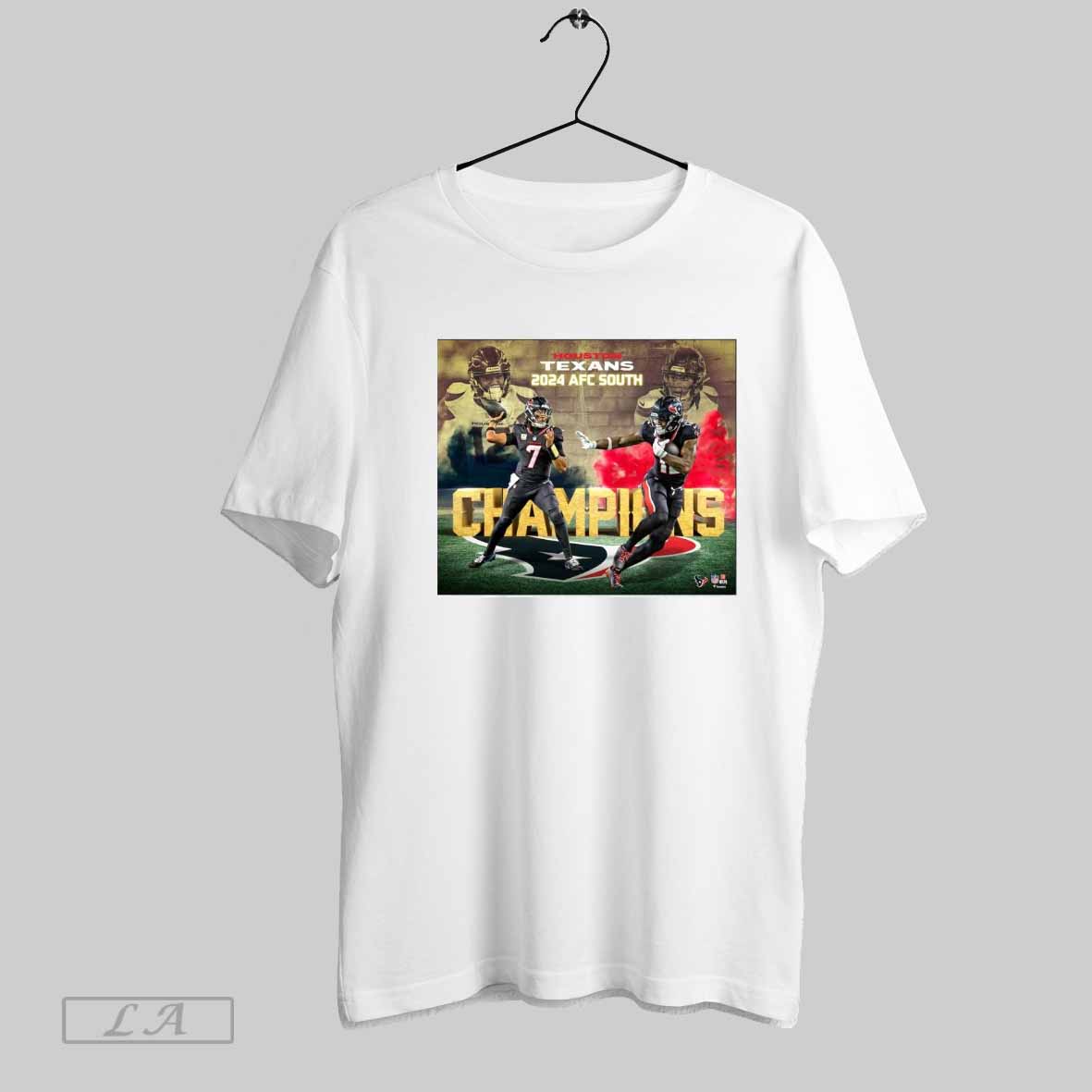 Poster Nfl Football Houston Texans 2024 Afc South Division Champions T Shirt
