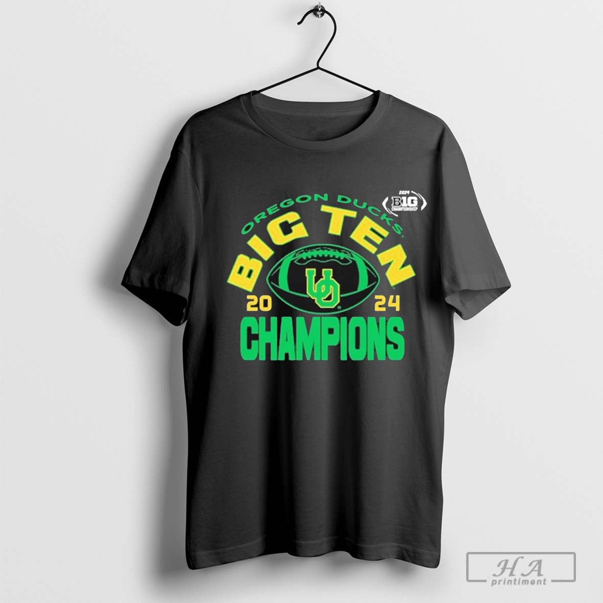 Oregon Ducks Blue 84 Youth 2024 Big Ten Football Conference Champions T Shirt