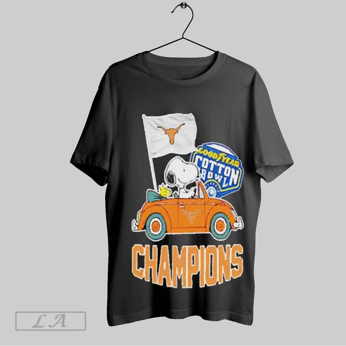 Official Snoopy And Woodstock Driving Car Texas Longhorns Goodyear Cotton Bowl Classic Champions College Football Playoff Ncaa Season 2024 2025 Shirts