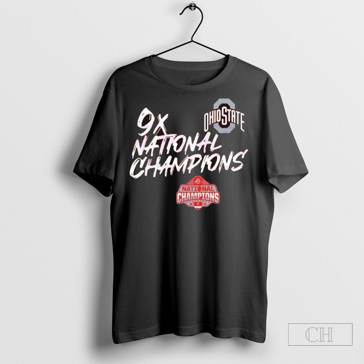 Ohio State Buckeyes Football 9x National Champions Logo Shirt