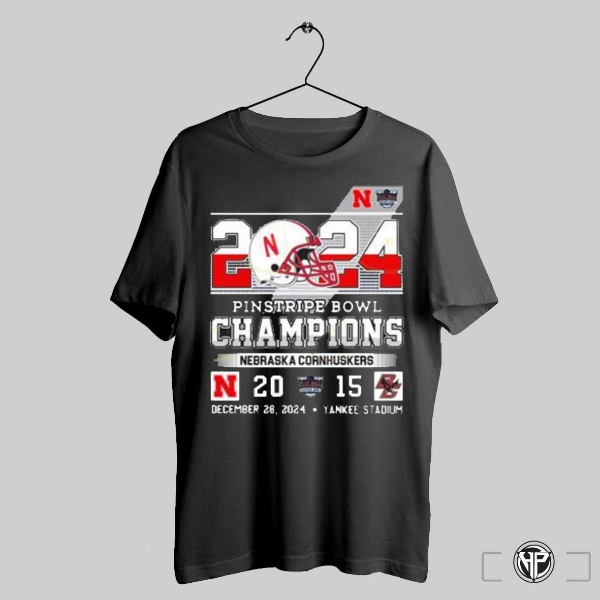 2024 Pinstripe Bowl Champions Nebraska Cornhuskers T Shirt Trending Sweatshirt