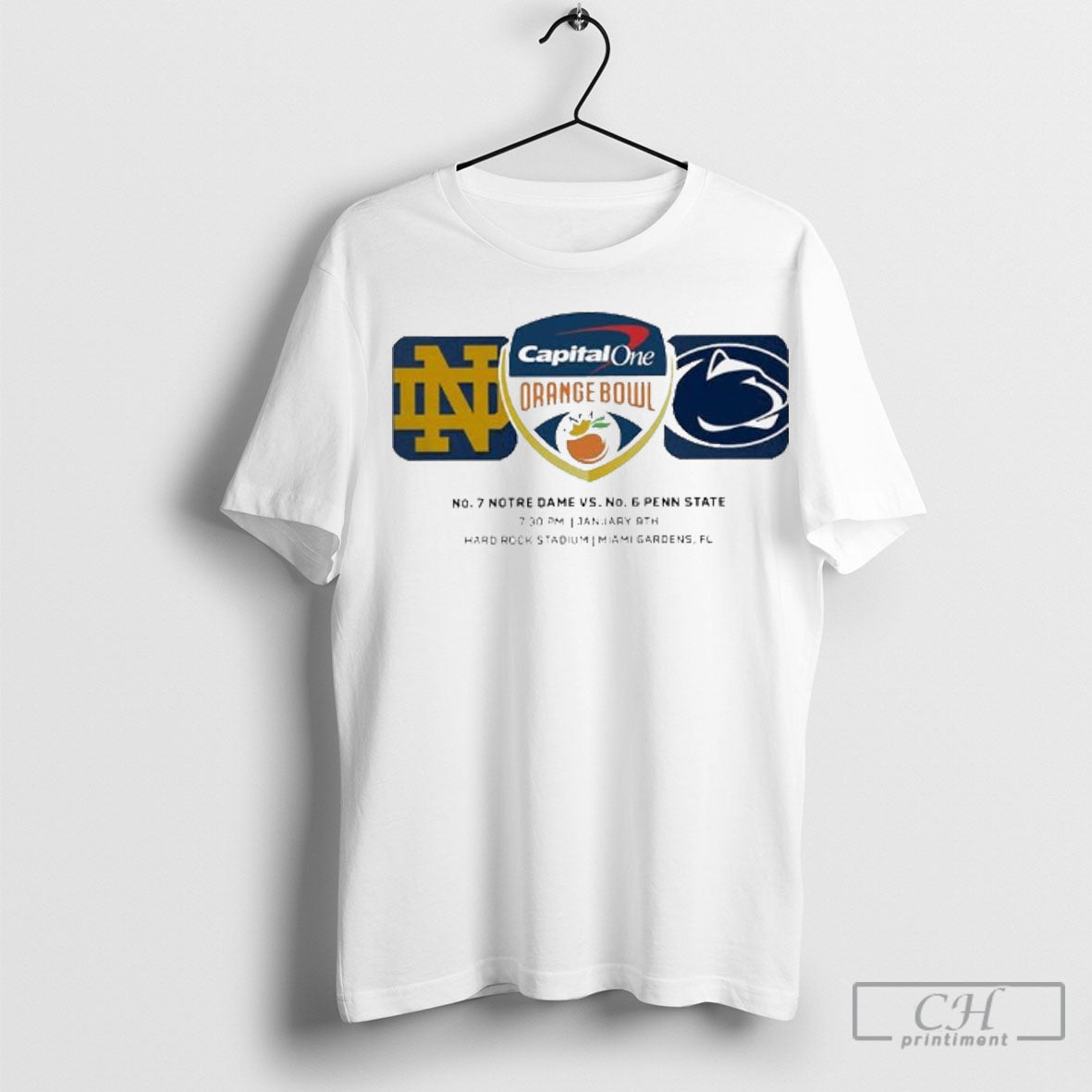 2025 Orange Bowl Is Set Notre Dame Vs Penn State Cfp Semifinal Championship Teams Logos Matchup Shirt