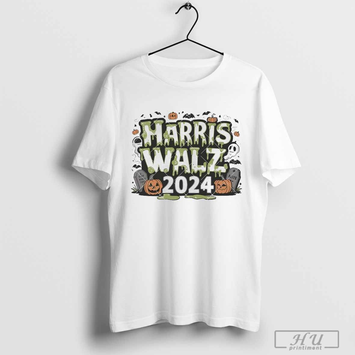 Top Harris Walz 2024 Yard Halloween T-shirt