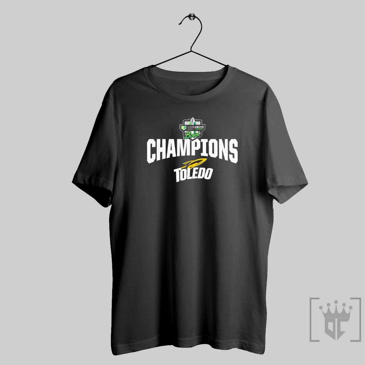 2024 Gameabove Sports Bowl Champions Toledo Rockets Trophy Two T Shirt