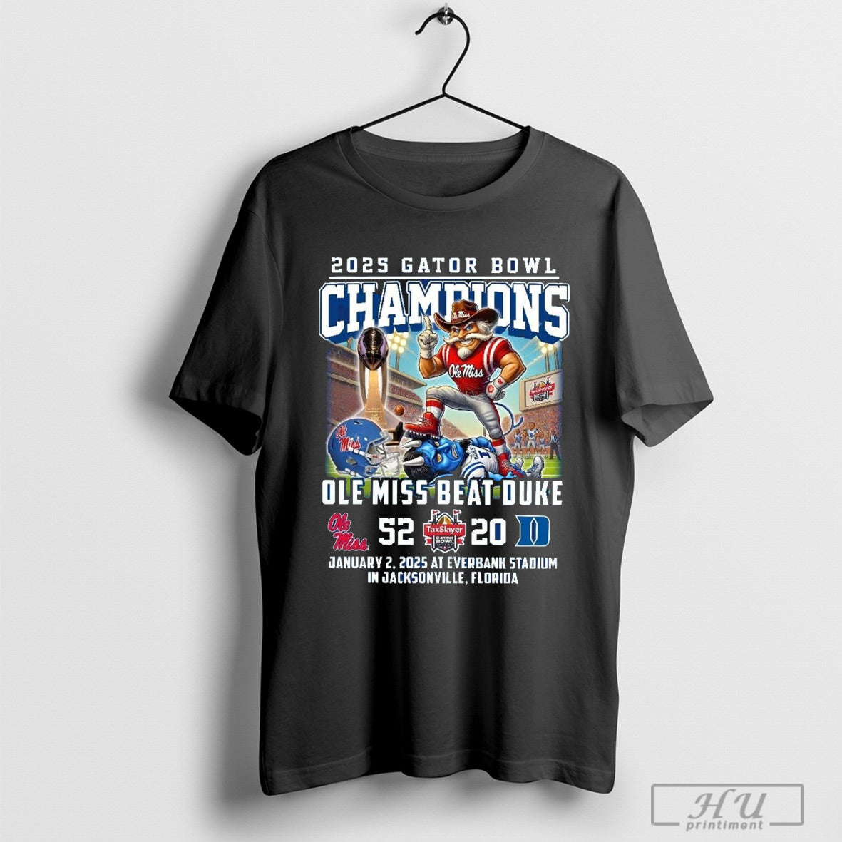 Ole Miss Rebels Beat Duke Gator Bowl Champions 2025 T Shirt