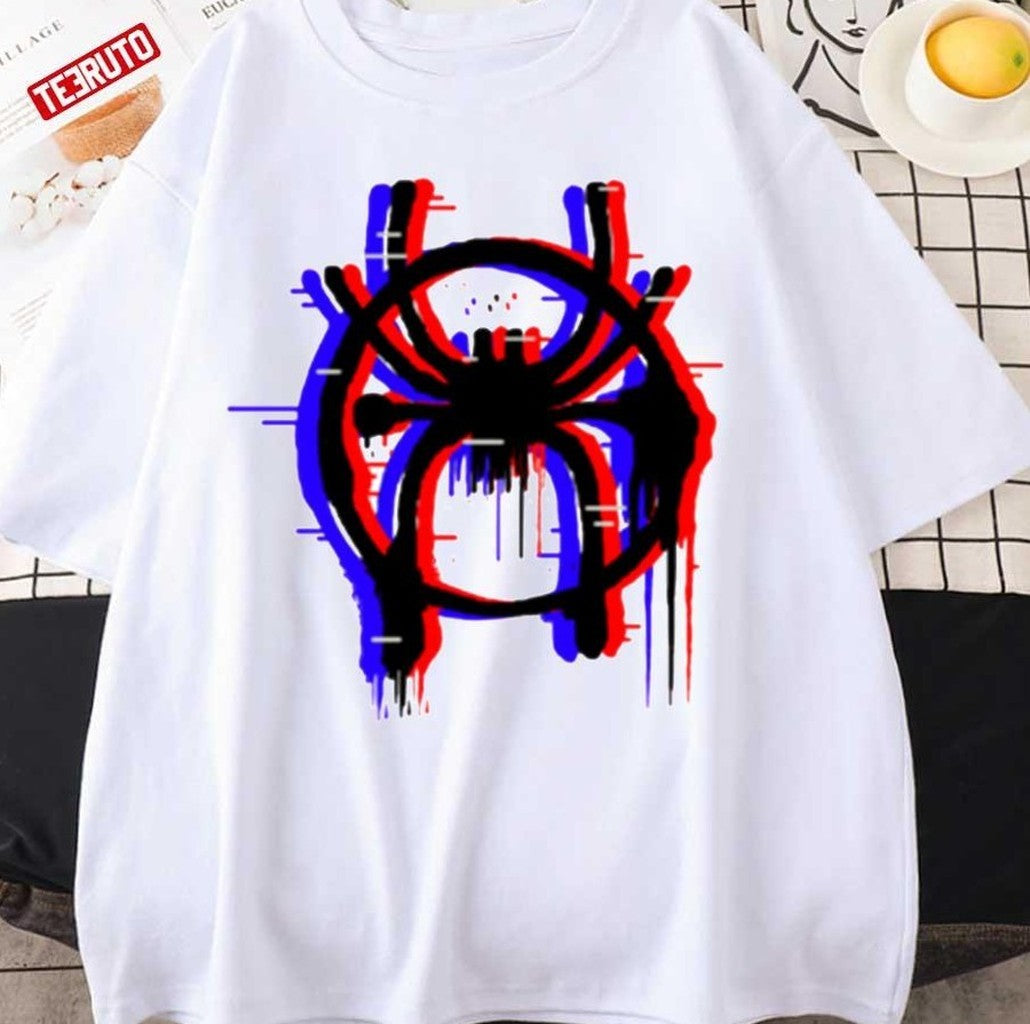 3d Neon Design Spiderverse Logo Spiderman Unisex Sweatshirt