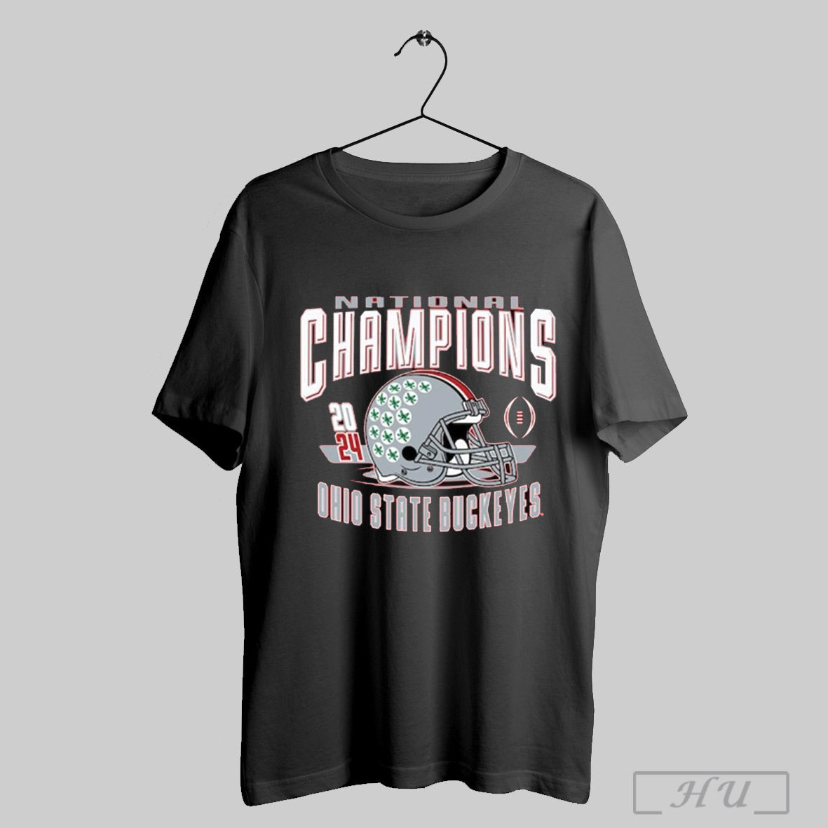 Ohio State Buckeyes Scarlet College Football Playoff 2024 National Champions Helmet T Shirt Sweatshirt Hoodies Poster