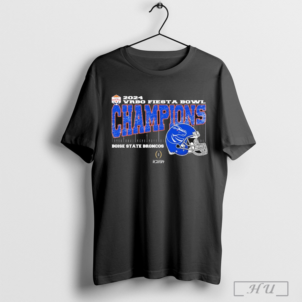 Boise State Broncos 2024 Vrbo Fiesta Bowl Champions College Football Playoff Quarterfinal Vintage Helmet Unisex T Shirt