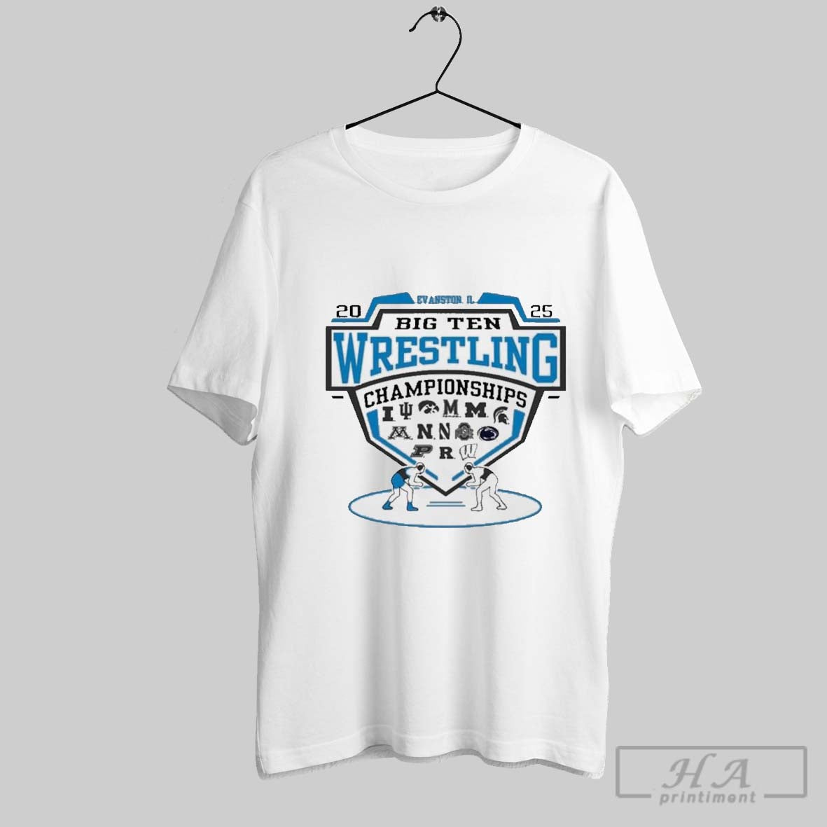 Big Ten 2025 Wrestling Tournament Championship Evanston Il T Shirt