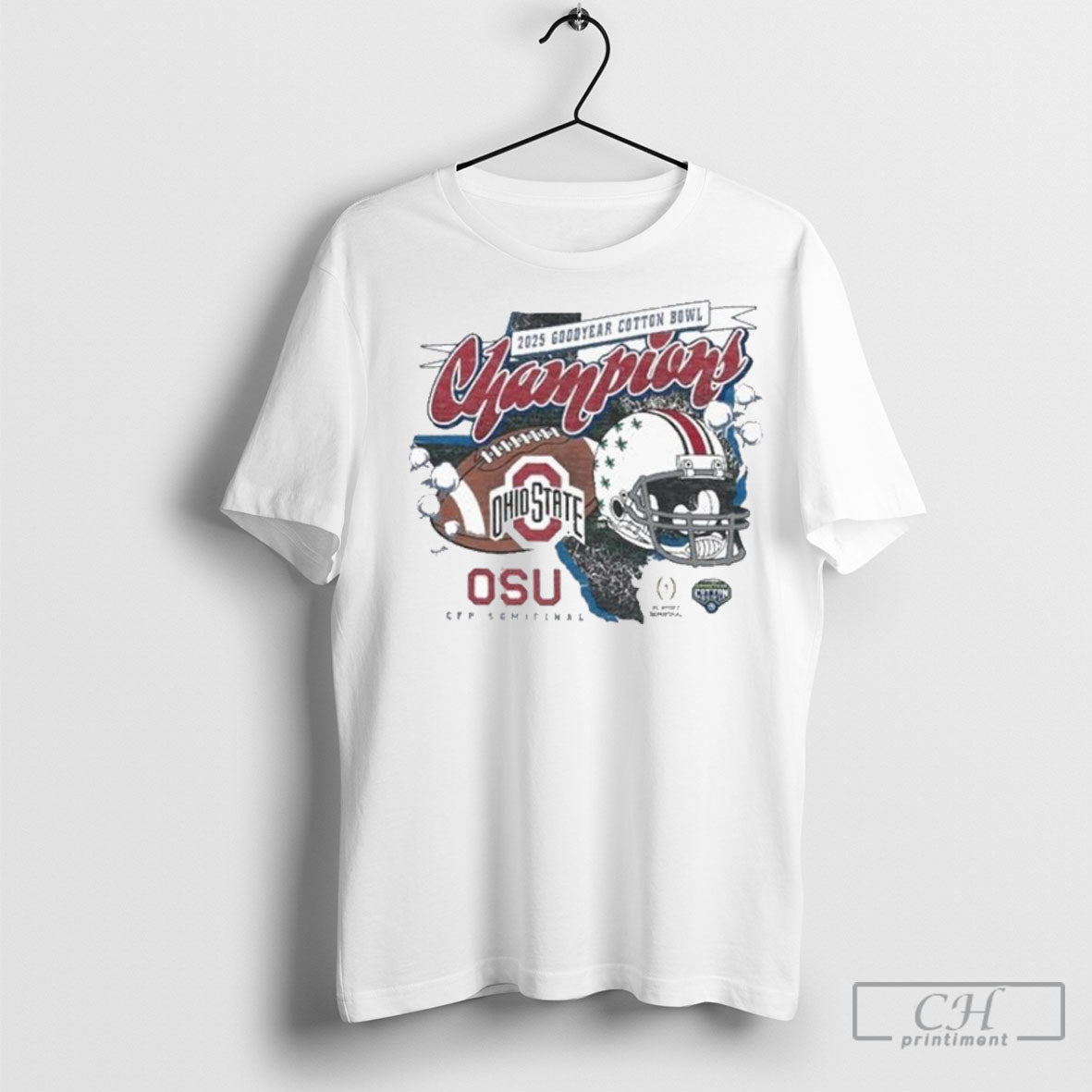 Ohio State Buckeyes 2025 Goodyear Cotton Bowl Champions Osu Cfp Semifinal T Shirt