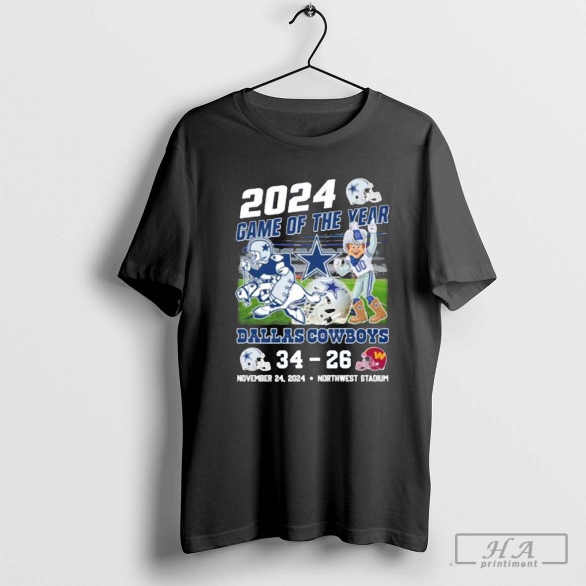 2024 Game Of The Years Dallas Cowboys 34-26 Washington Commanders Shirt