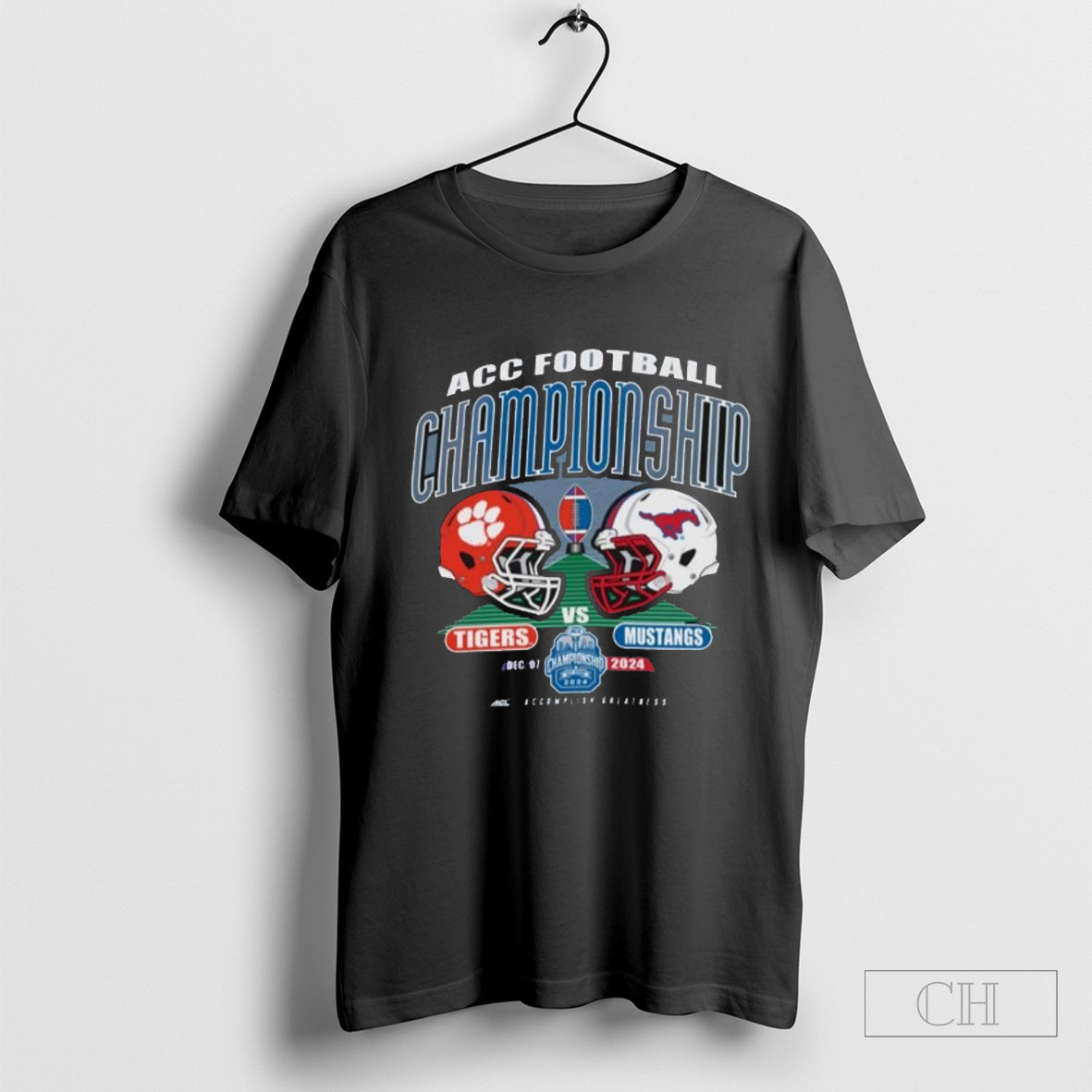 SMU Mustangs Vs Clemson Tigers Dec 07 2024 ACC Football Championship T-Shirt