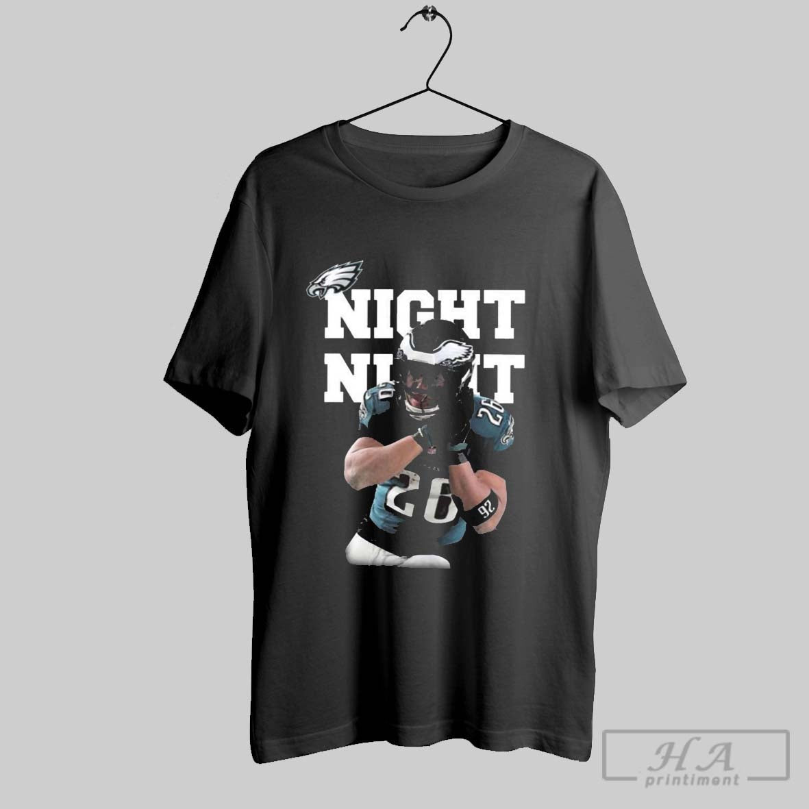 Official Saquon Barkley Night Night Celebration Touchdown 2024 Nfc Champions Shirt