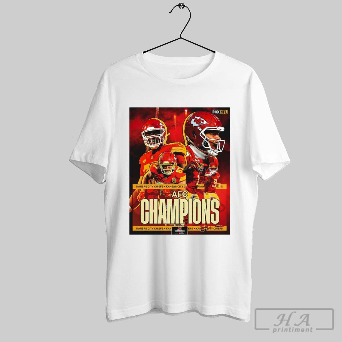 Poster The Chiefs Are Back To Back To Back Afc Champions Fox Sports Nfl Kansas City Chiefs Win Buffalo Bills T Shirt