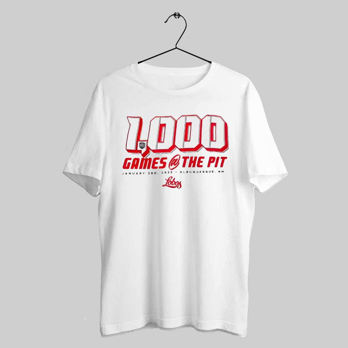 1000 Games At The Pit January 3rd 2025 Albuquerque Nm Lobos Shirt Trendy Sweatshirt