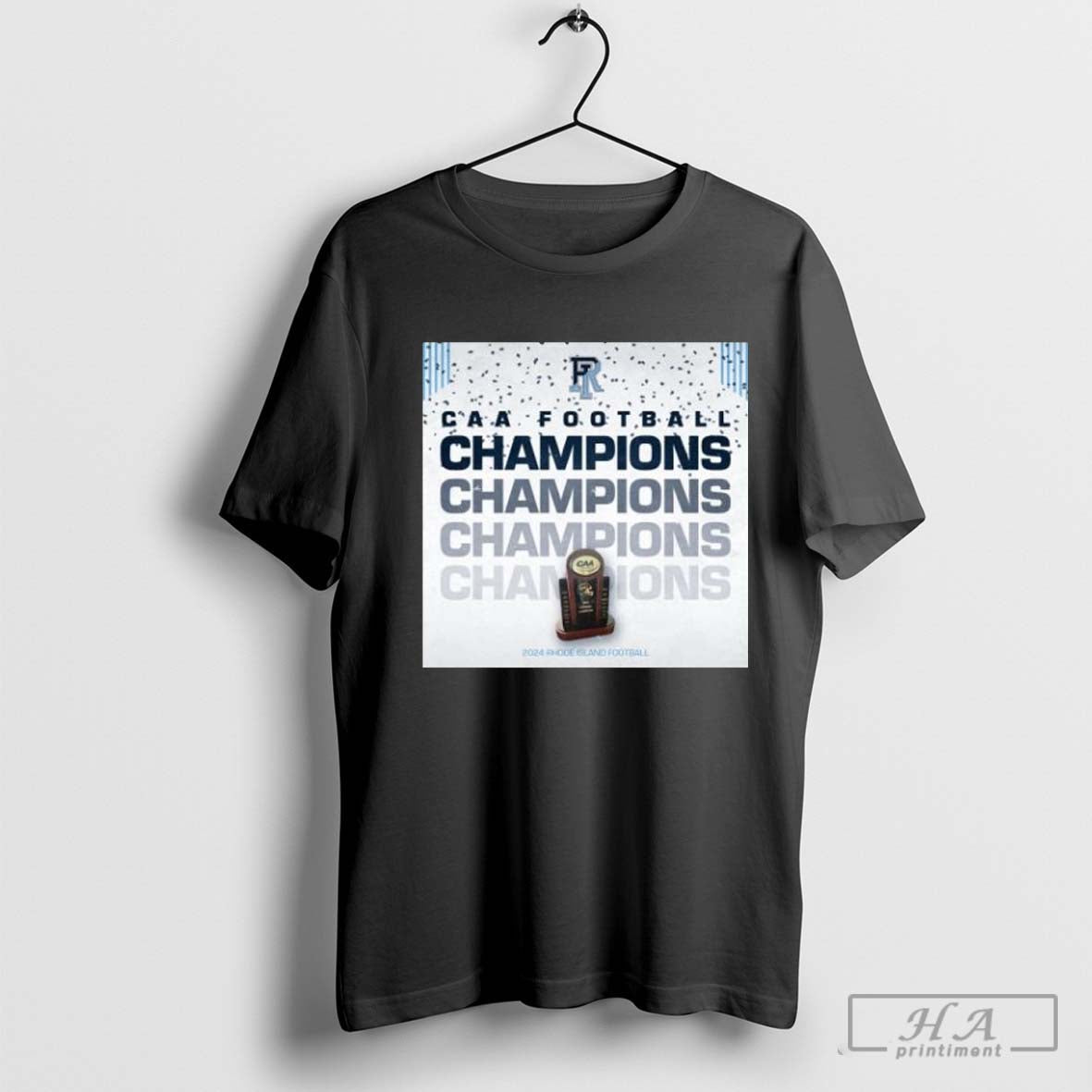 Official Rhode Island Rams 2024 CAA Football Champions Poster Shirt