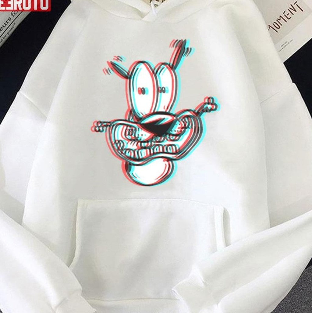 3d Courage The Cowardly Dog Premium Scoop Unisex Sweatshirt