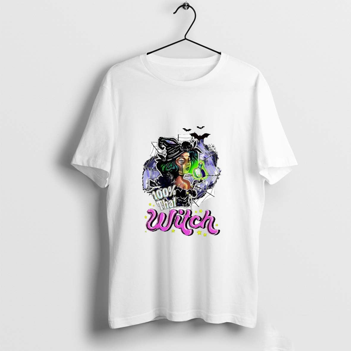 100 percent that witch funny Halloween gifts cartoon shirt