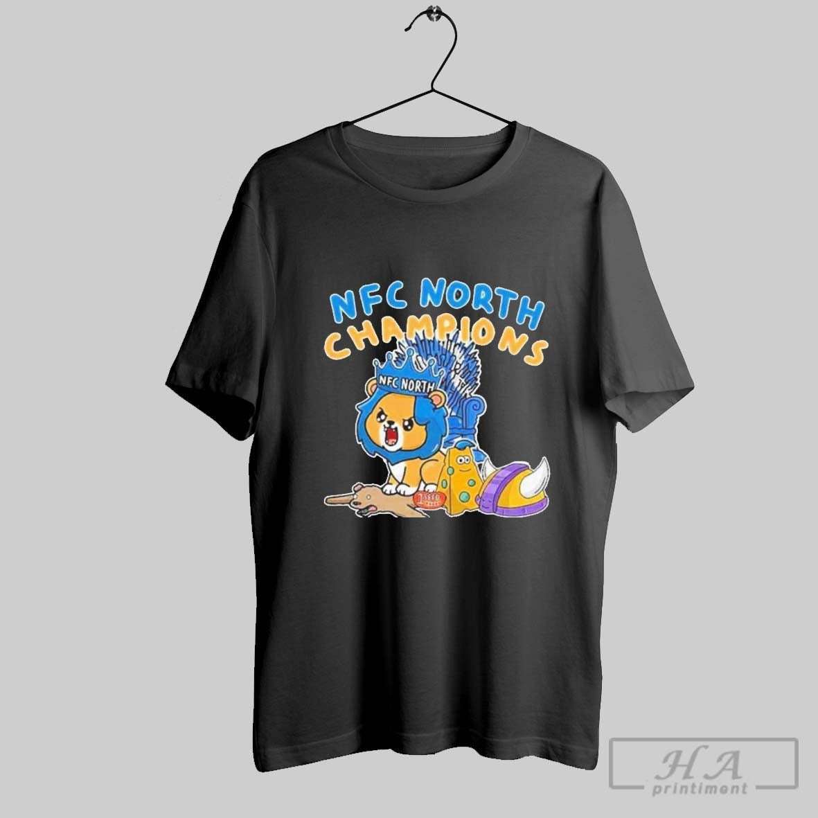 Seed 1 Detroit Lions The King Of Nfc North Champions Nfl 2024 2025 Shirt