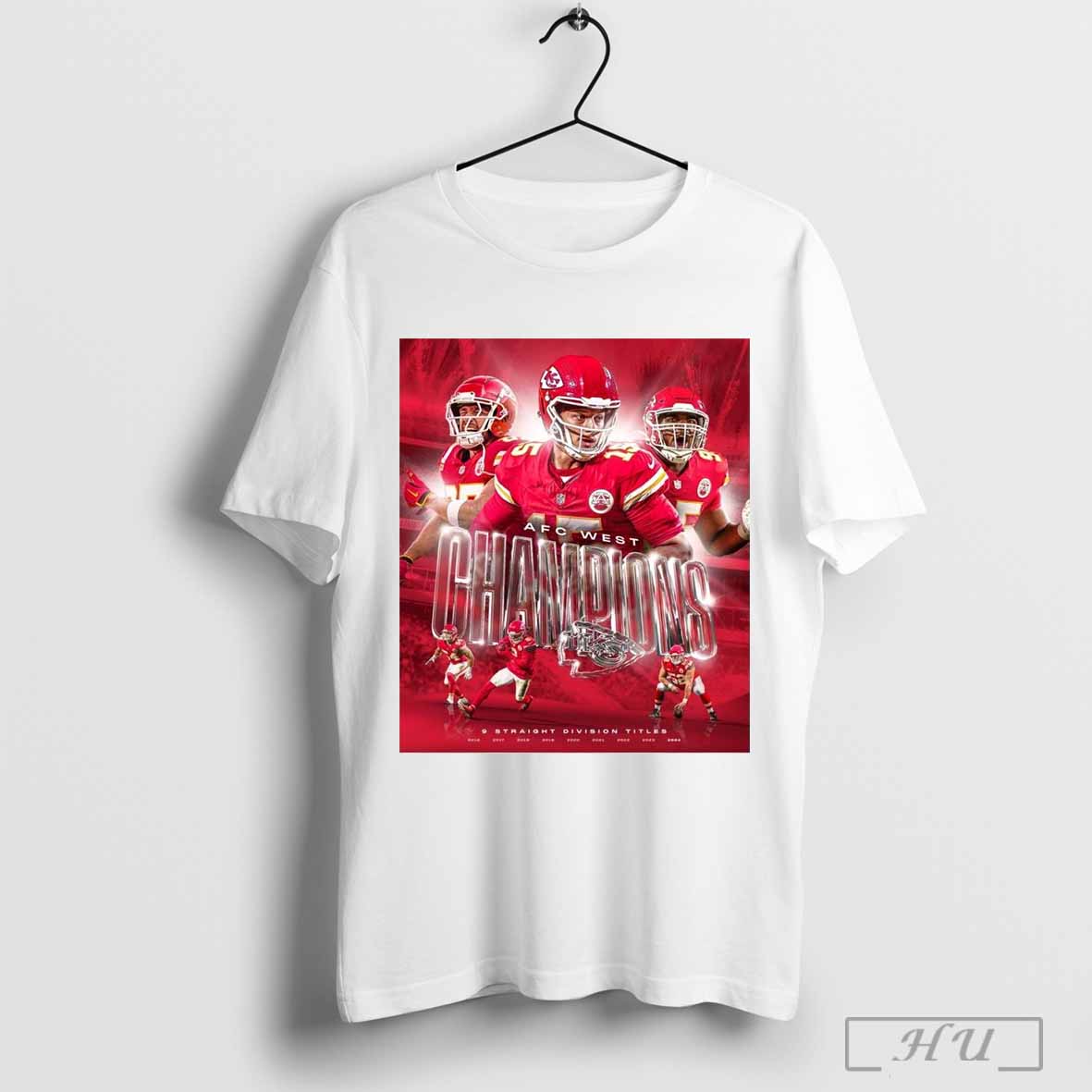 Poster Kansas City Chiefs Afc West Champions 9th Straight Division Titles T Shirt